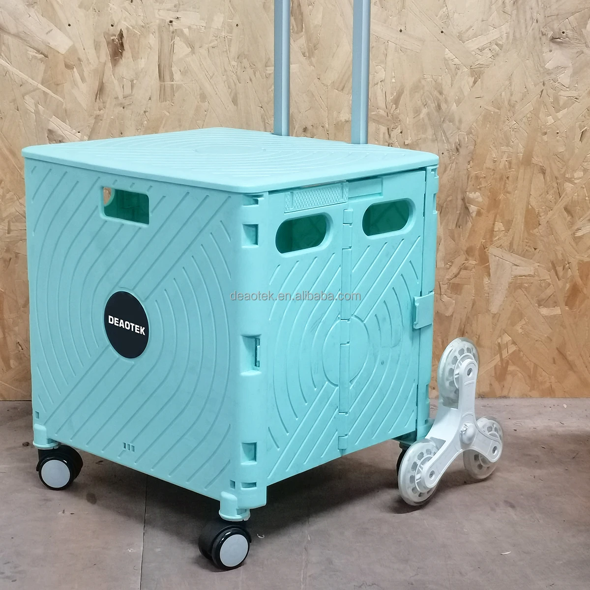 customize 55L NEW mould Folding Shopping Trolley Collapsible Stair Climbing Boot Cart 360 Rotate  Wheels
