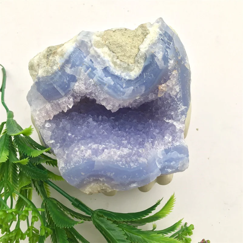 Wholesale Natural Raw Rough Stone Blue Lace Agate Crystal Mineral Specimen for Home Decoration