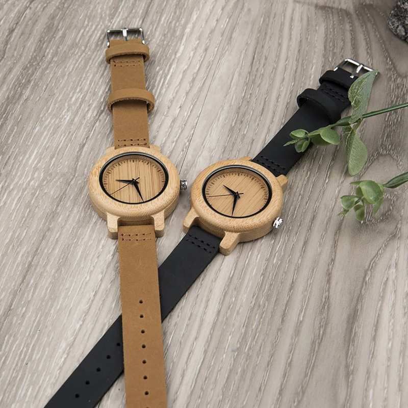 2021 DODO DEER OEM Women Watch montre femme Genuine leather Wooden Watches for