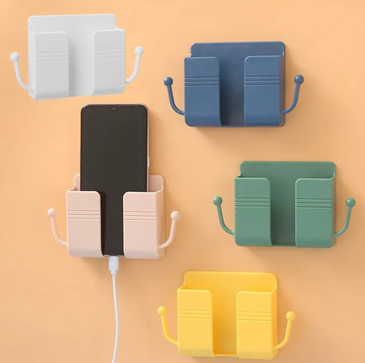 2024 Wall Charger Hook Mobile Charging Port Remote Control Wall Cell Phone Holder Universal