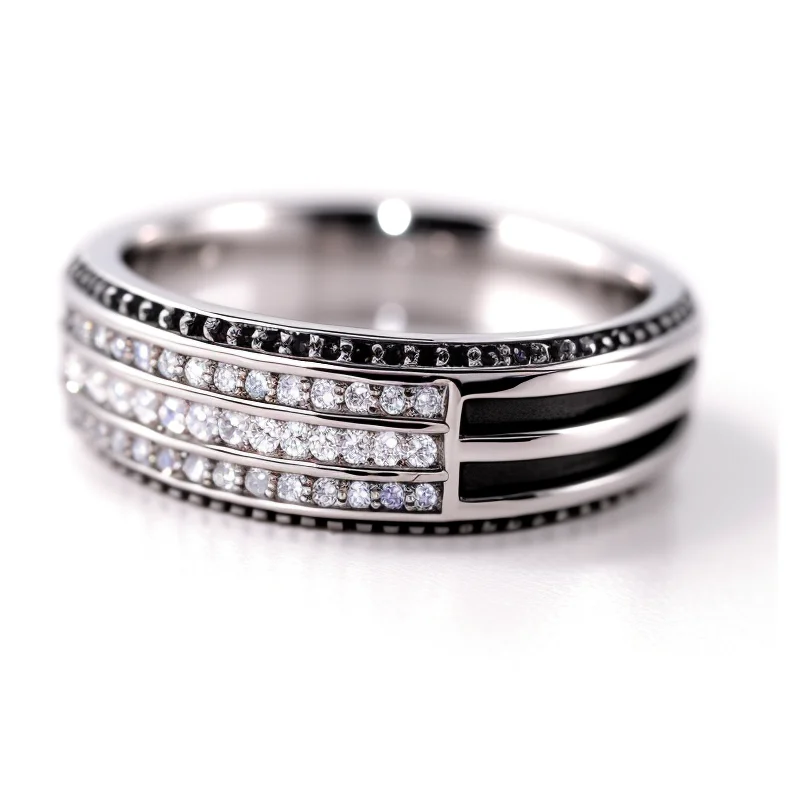 Kerry Luxury Design 925 Sterling Silver Ring High-End Zircon Fashion Jewelry with Rhodium Plating
