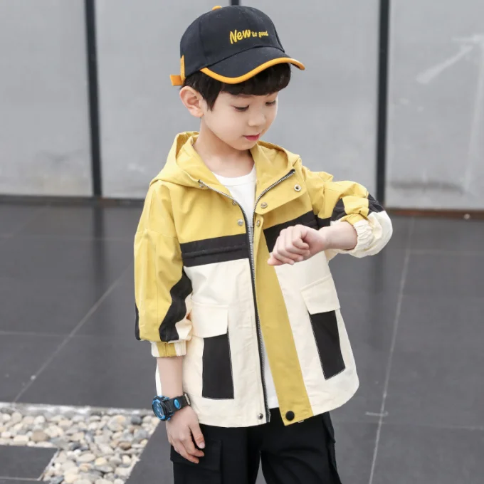 SE6161, оптовая продажа, весеннее Детское пальто, детские куртки для мальчиков, парки, теплое пальто с капюшоном