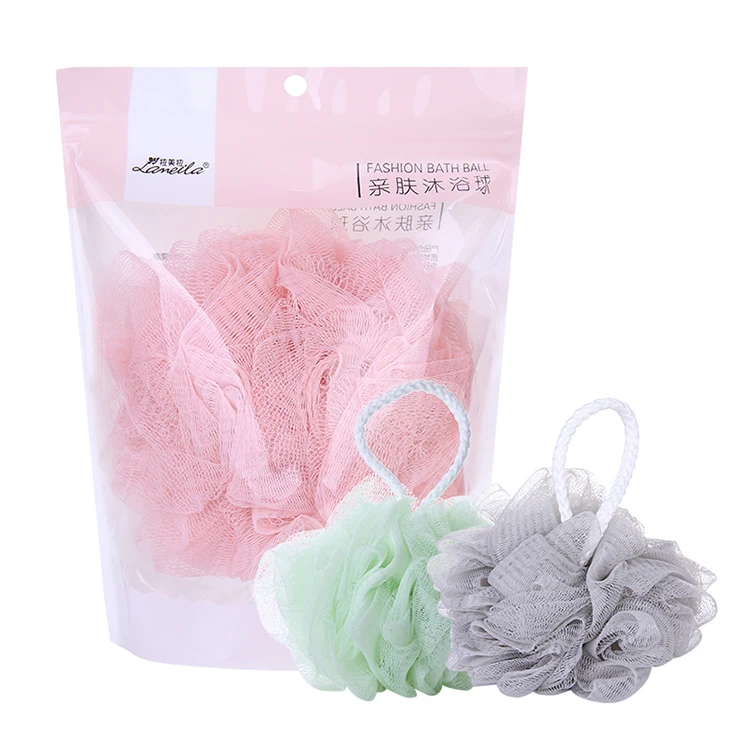 Lameila Custom logo new coming bathing tools products high quality colorful shower mesh bath ball C171