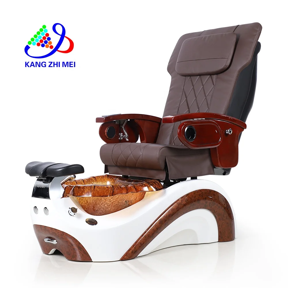 Kangmei Latest Black Golden Foot Spa Beauty Nail Salon Pipeless Manicure Massage Pedicure Chair