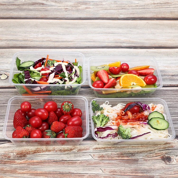 Microwavable Disposable Plastic Container Packing Use PP Rectangular take out food container
