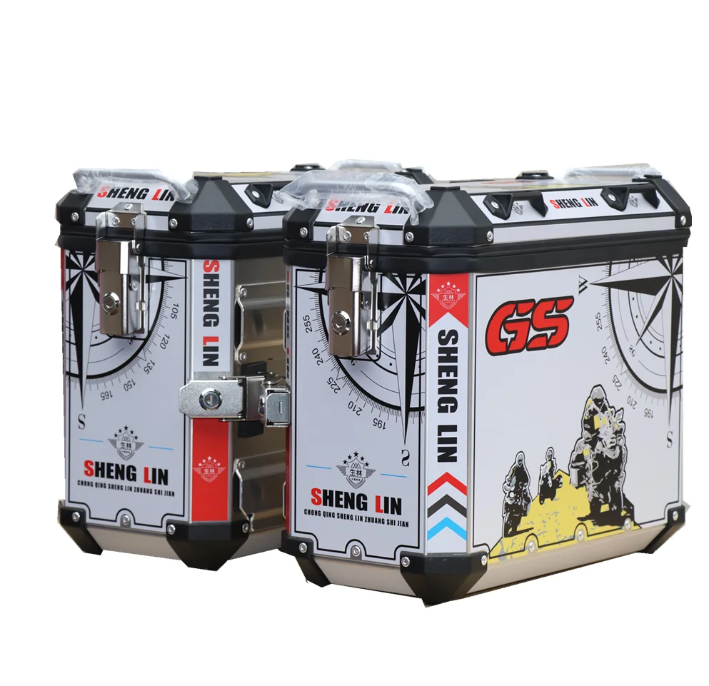 
32L 39L Aluminium Motorcycle Side box Pannier Case 