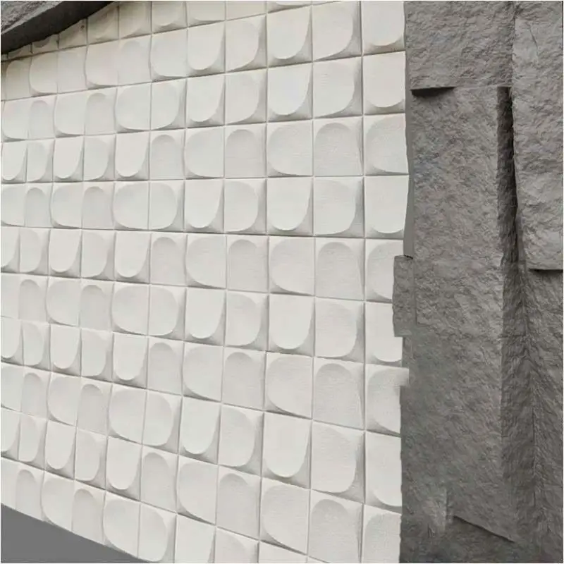 artificial green wall panel 3D Super Lightweight PU Artificial Facing Stone Panel Prefab Building faux pu stone wall panel