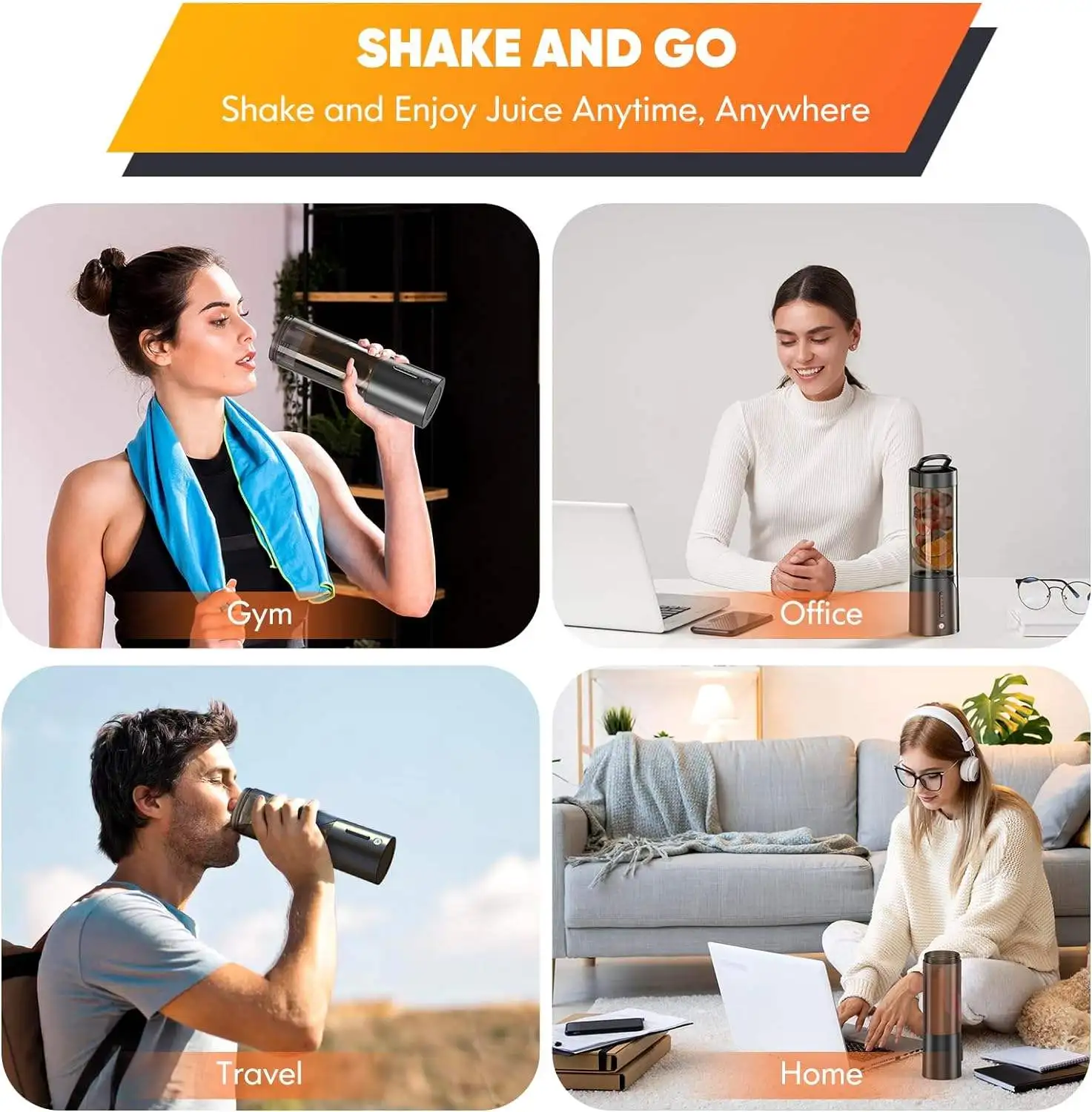2024 450ml 7.4V Waterproof Mini Portable Fast Fruit Juicer Blenders Juicer Hand Blender Cup Mixeur Blenders Machine USB Juicers