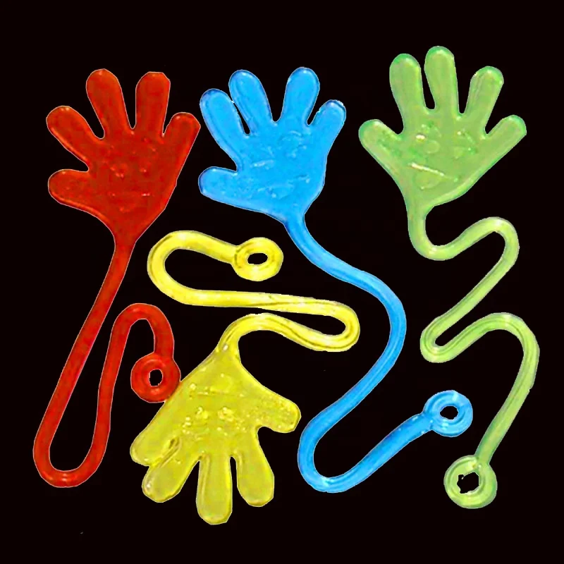 Wholesale TPR Toy Jelly Sticky Hand Toys With Yoyo OEM ODM Colorful Plastic toy For Kids Vending Machine