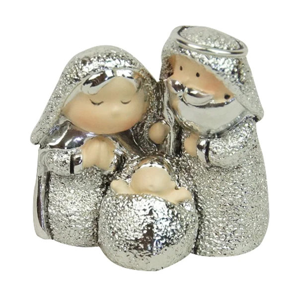 polyresin electroplate figurines Mother Mary and Baby Jesus Resin holy family Nativity Statue Figurine