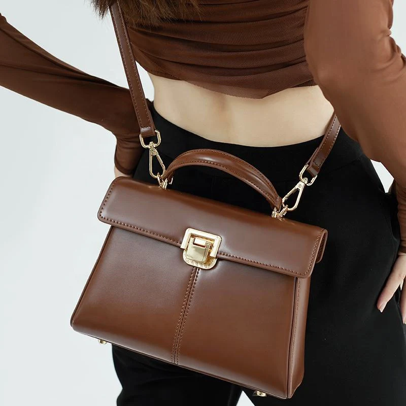 2024 Fashion genuine Leather Ladies Bags Designer luxury vintage high-end real leather Shoulder crossbody Bag Handbags for women