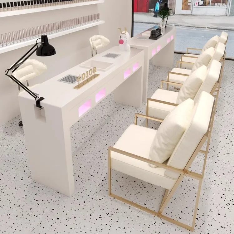 Professional Salon Furniture Manicure Table Nails White Table Manicure Nail Salon