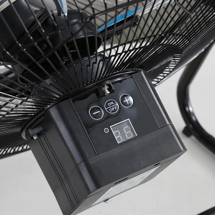 Factory direct save energy solar fan rechargeable 25w 12 gears display 12v dc outdoor solar charging fan