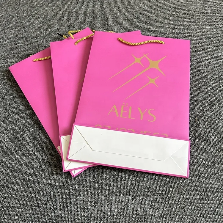 LOW MOQ Customized colorful Printed gift Paper Packaging shopping Bag for clothing boutique gift hair shoes beauty