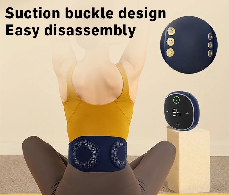 Recharge wireless stomach belly waist back warm compress slimming massage belt abdomen massager belt with heat