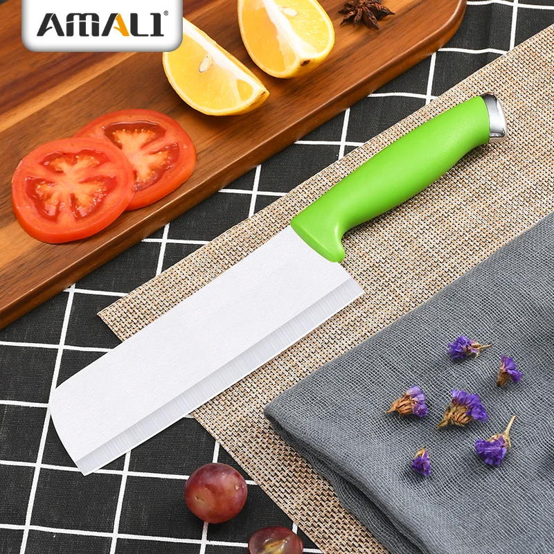 Ready To Ship -6 Inch Ceramic Kitchen Cleaver  Knife With Sharp Blade Anti Slip Handle Kitchen Chopper Knife