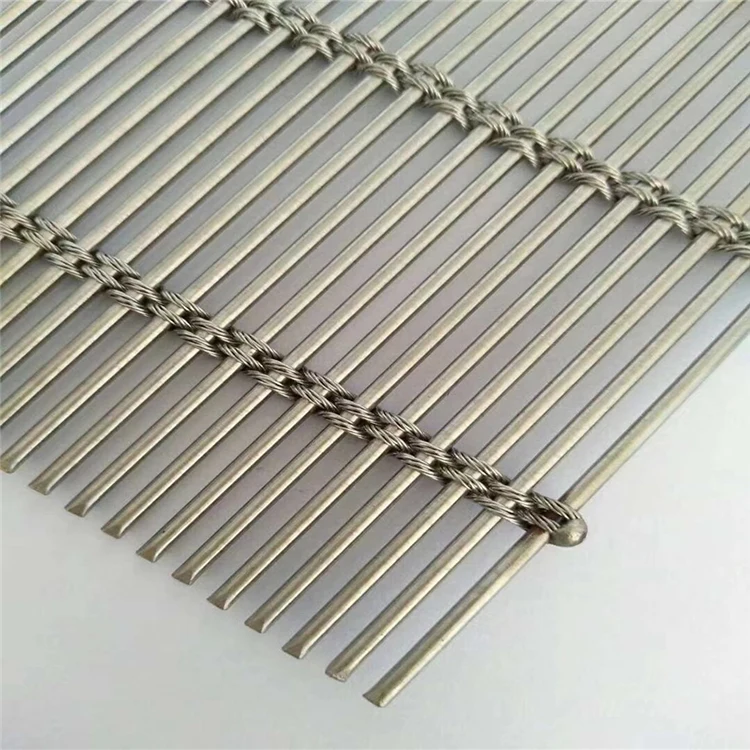 Stainless Steel Decorative Wire Mesh Screen, Architectural Mesh Curtain, Customized Metal Wire Ceiling Curtain