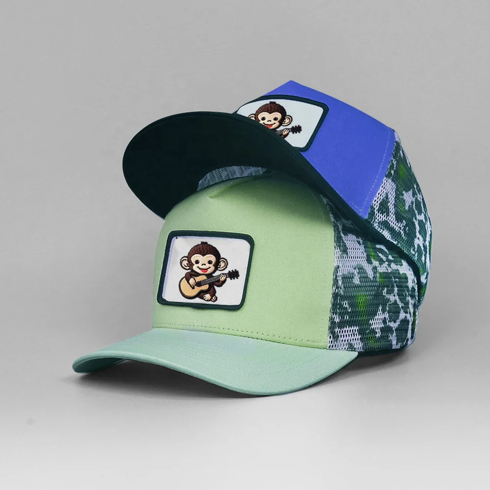 Multicolor Cotton Twill Mesh Gorras Embroidery Printed Patch Animal Cap Suede Tucker Hat velvet Baseball Cap