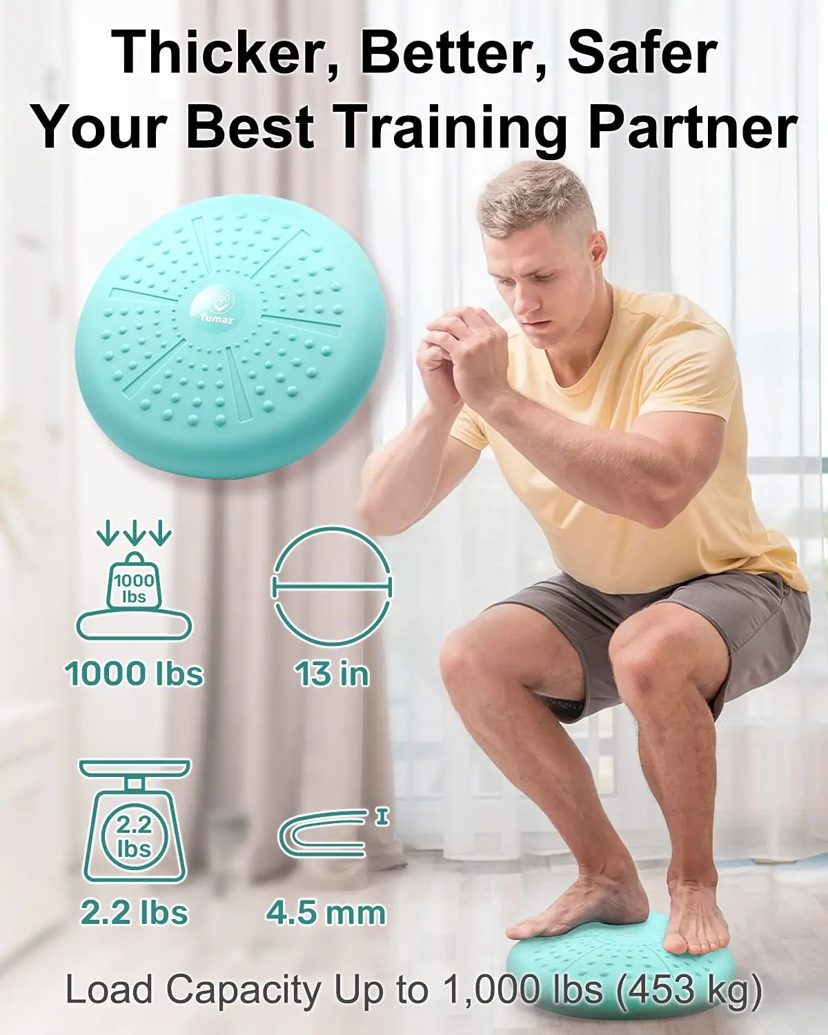 Hot sales best supplier balance cushion Customized Inflatable Wobble Board Balance Disc with hand pump