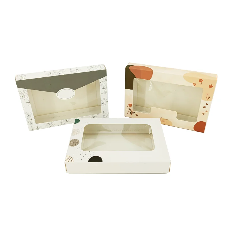 Factory Price Custom Cookie Candy Clothing Packaging Box with PVC Window for Wedding Christmas Gift Boxes