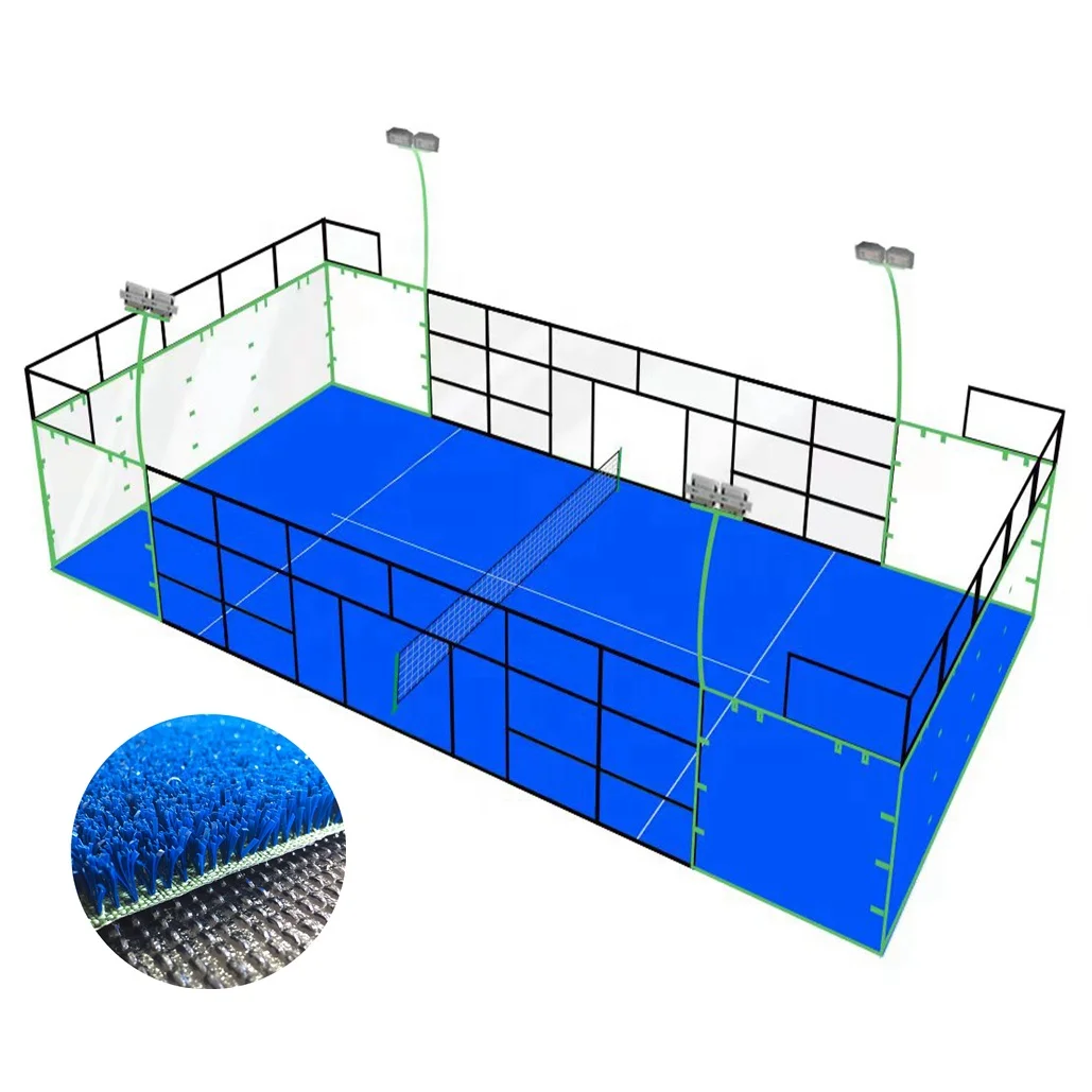 12mm CE Certificated White Line Turf Artificial Grass Padel for Padel Tennis Court