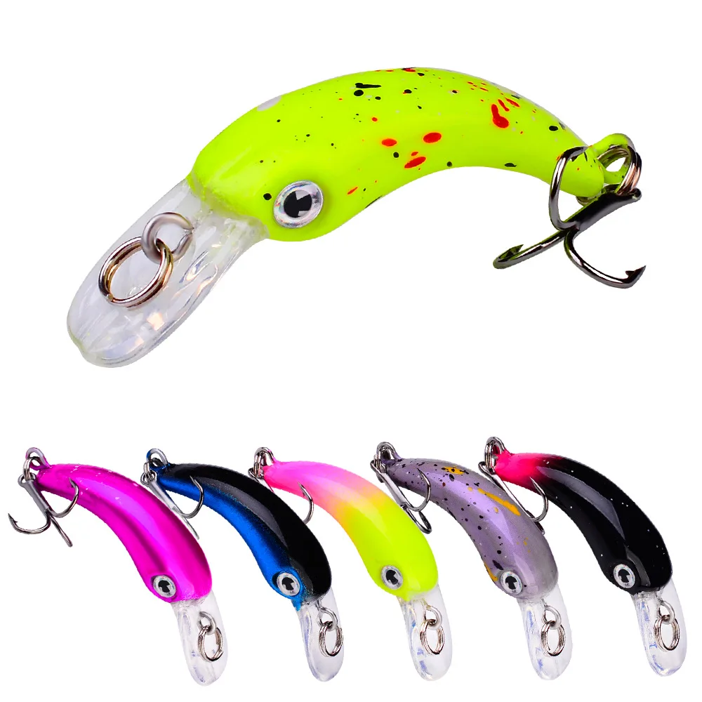 4cm 1.5g Hard Plastic Mini Crankbait with crank bait Small Fish Fishing Bait Jerkbait suspending Minnow Lure