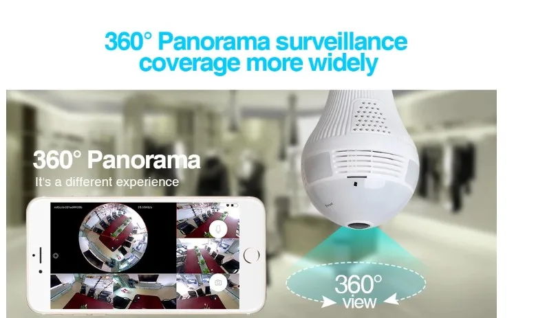 Беспроводная камера с 360 градусами