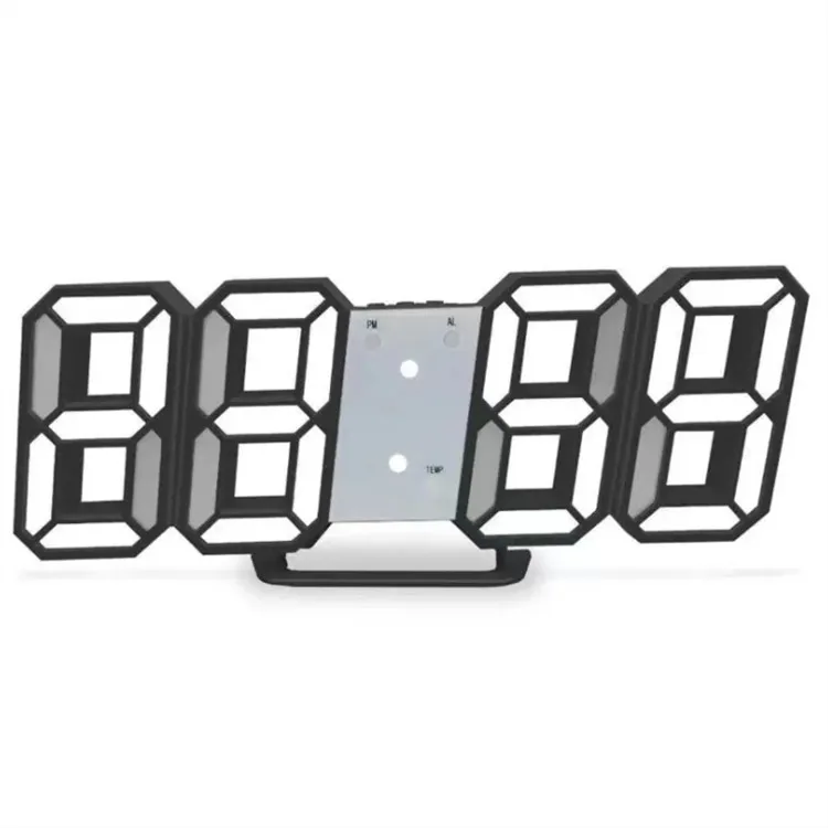 Brand led Creative wall clock decoration Simple digital 3D stereo clock Living Room wall hanging Decor Cheap plastic wall clocks