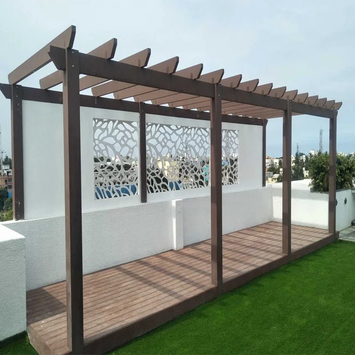 Easy Install Eco-friendly WPC Waterproof Outdoor Garden Pergola