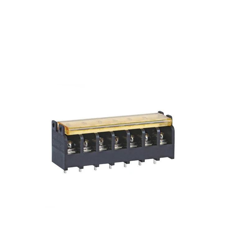 HHB850G 8.5 mm Pitch Black Barrier Terminal Blocks 180 Degree Pin Header Pcb Connector Plug With Back and Cover