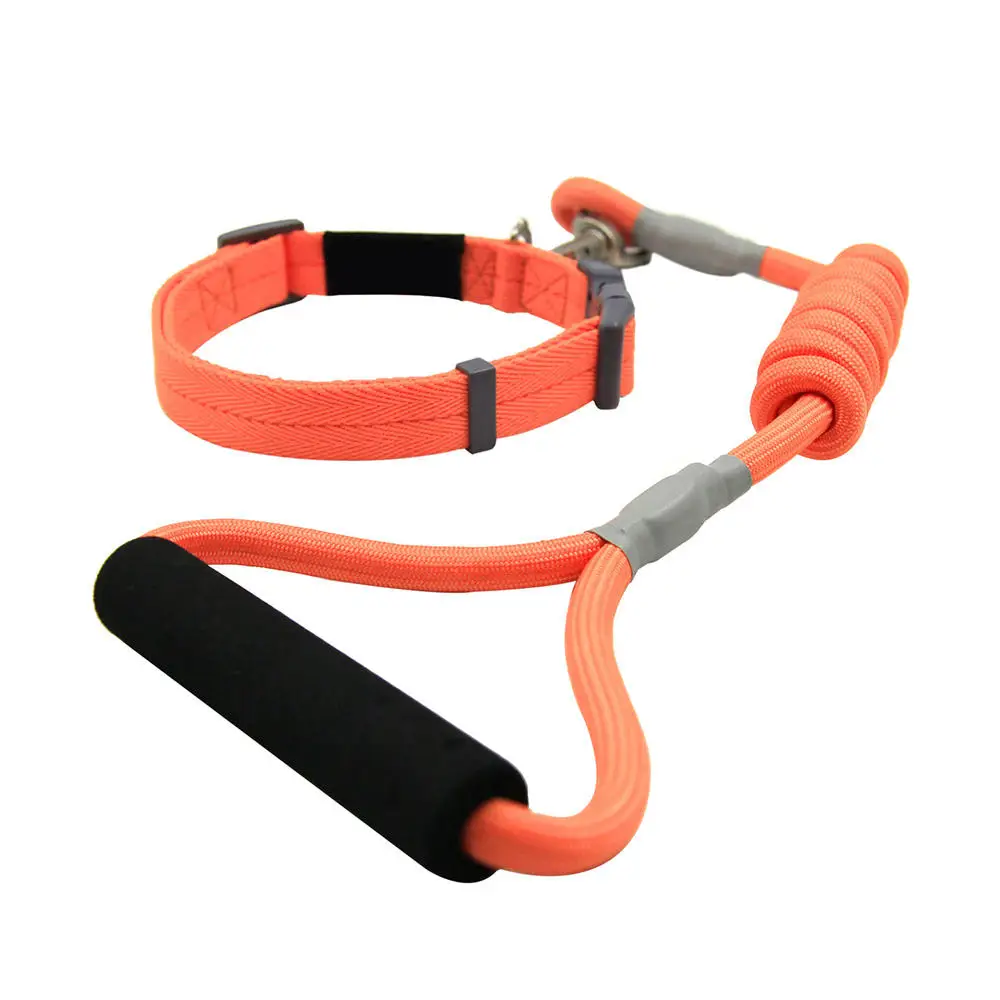 High Quality Custom Pet Leash Dog Collars Pet Supplies Durable Puppy Rope with Swivel Carabiner Padded Handle Training Dog Leash