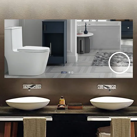 Hot Sale Waterproof Defogging Smart Mirror Touch Switch Sensor For shaving magnifier Bathroom Mirror with Led Light