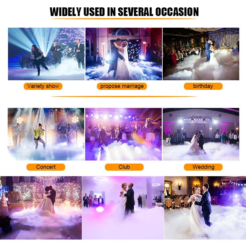 3500w 6000w Dry Ice Fog Machine Wedding Stage Party Low Lying Fog Machine Smoke Low Fog Machine 6000w