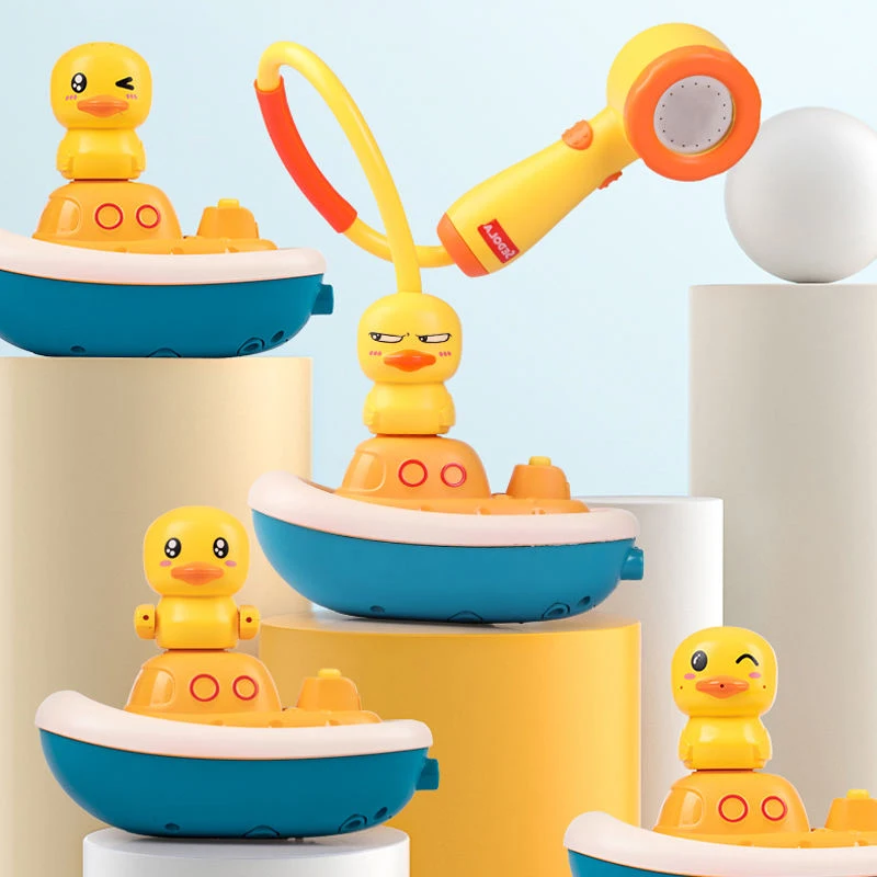 Best Seller Toddler Floating Bathtub Toys Electric Duck Shower Head Water Spray Duck Sprinkler for Kids Bath Toy