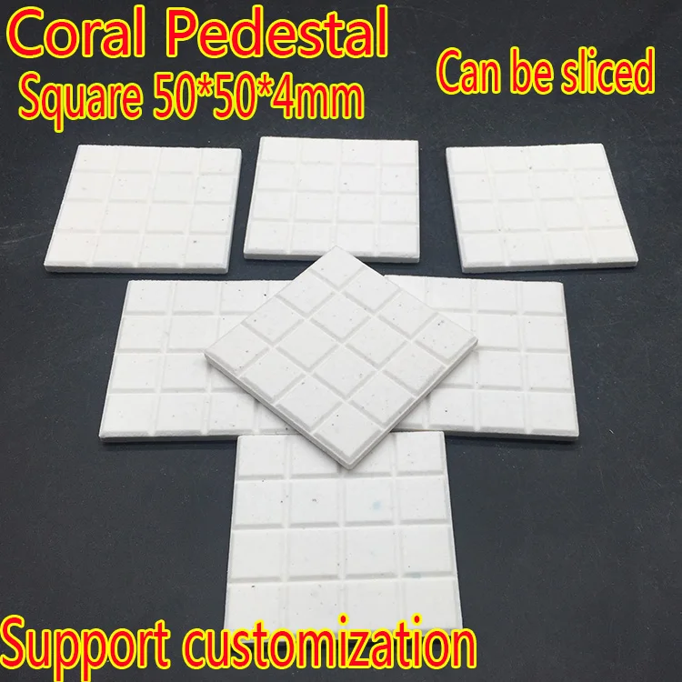 
Coral base snag seat button reproduction sps lps break open ceramic water-absorbing lattice square piece manufacturer custom 