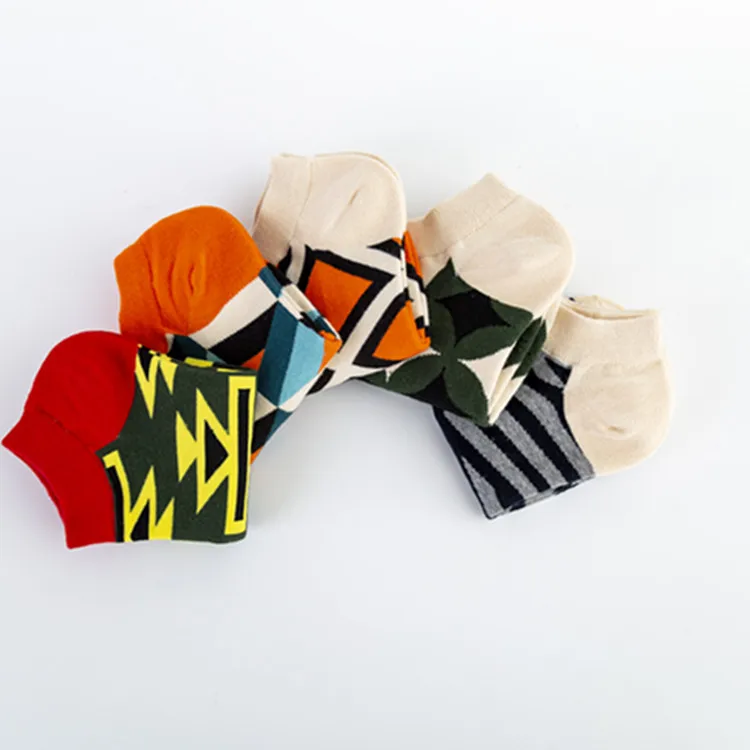 High-Quality Spot New Cross-Border Leisure Jigsaw Puzzle Series Ship Socks Wholesale Creative Colorful Socks