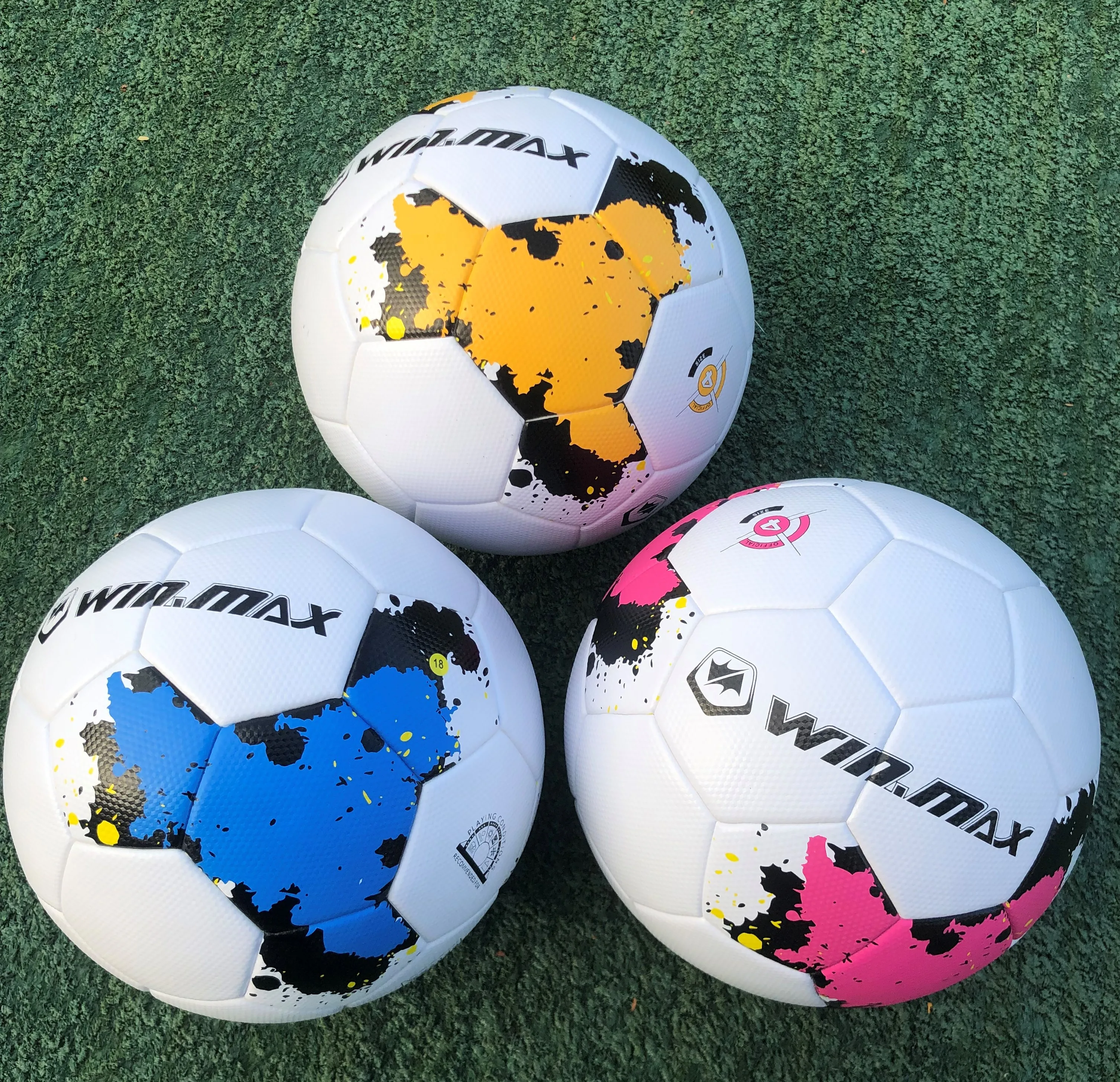 WIN.MAX Wholesale Official Size PVC TPU PU Soccer Ball Laminated Football