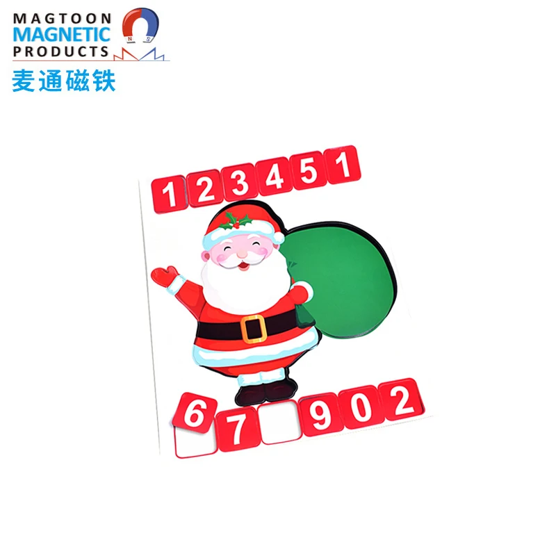 Magtoon Custom Home Decor Christmas Decoration Santa Claus Sticker Xmas Ornaments Paper Fridge Magnet