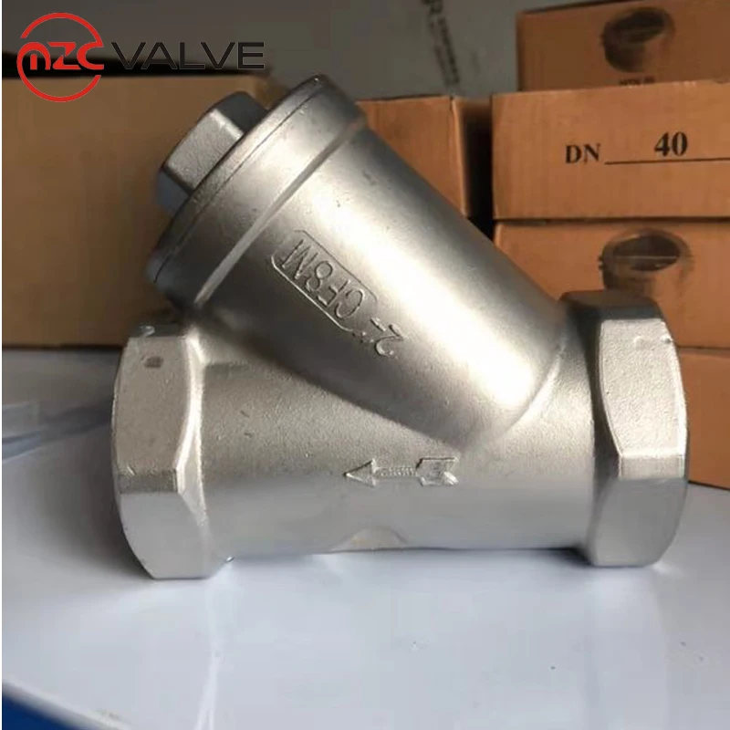 CF8M Y type BSP end check valve with 800WOG