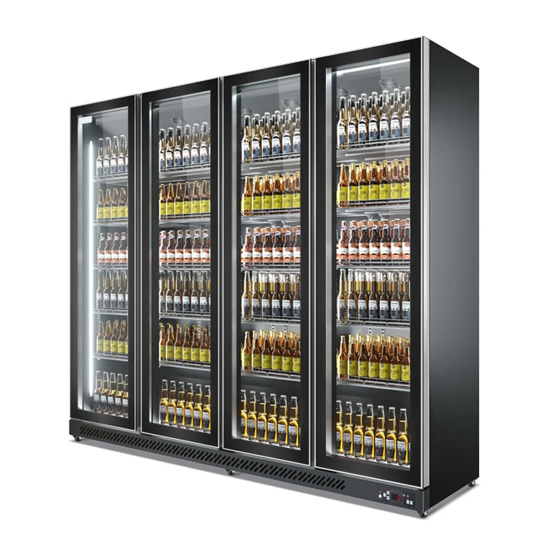 Beer Cabinet Beverage Cabinet Wine Display Cabinet Refrigeration Net Red Freezer Commercial Freezer Three Door Bar Refrigerator