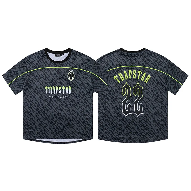 2024 Летние оригинальные футболки Trapstar Высококачественная вышитая 2 0 синель расшифрованный набор мужские и женские рубашки шорты