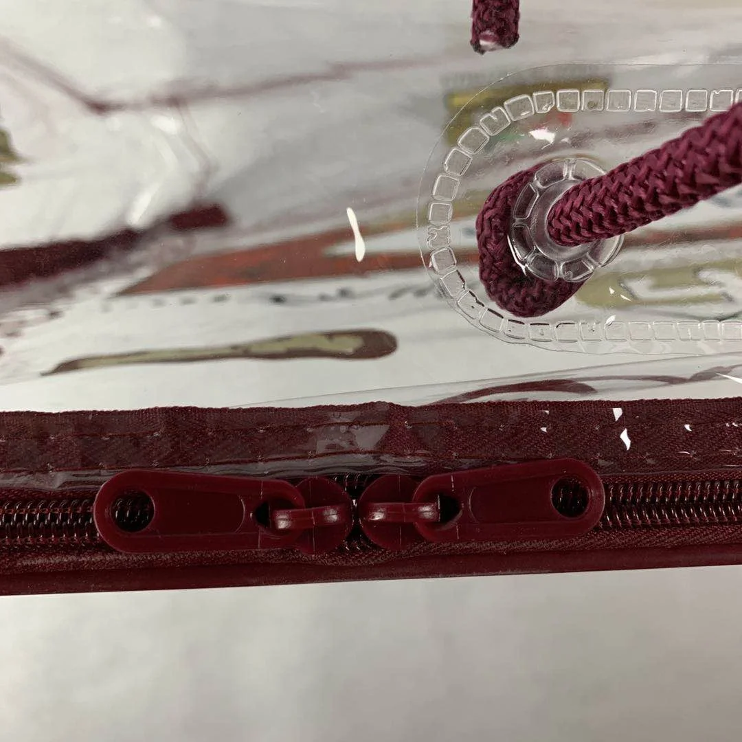 cheap transparent plastic pvc blanket packaging bag with steel rim