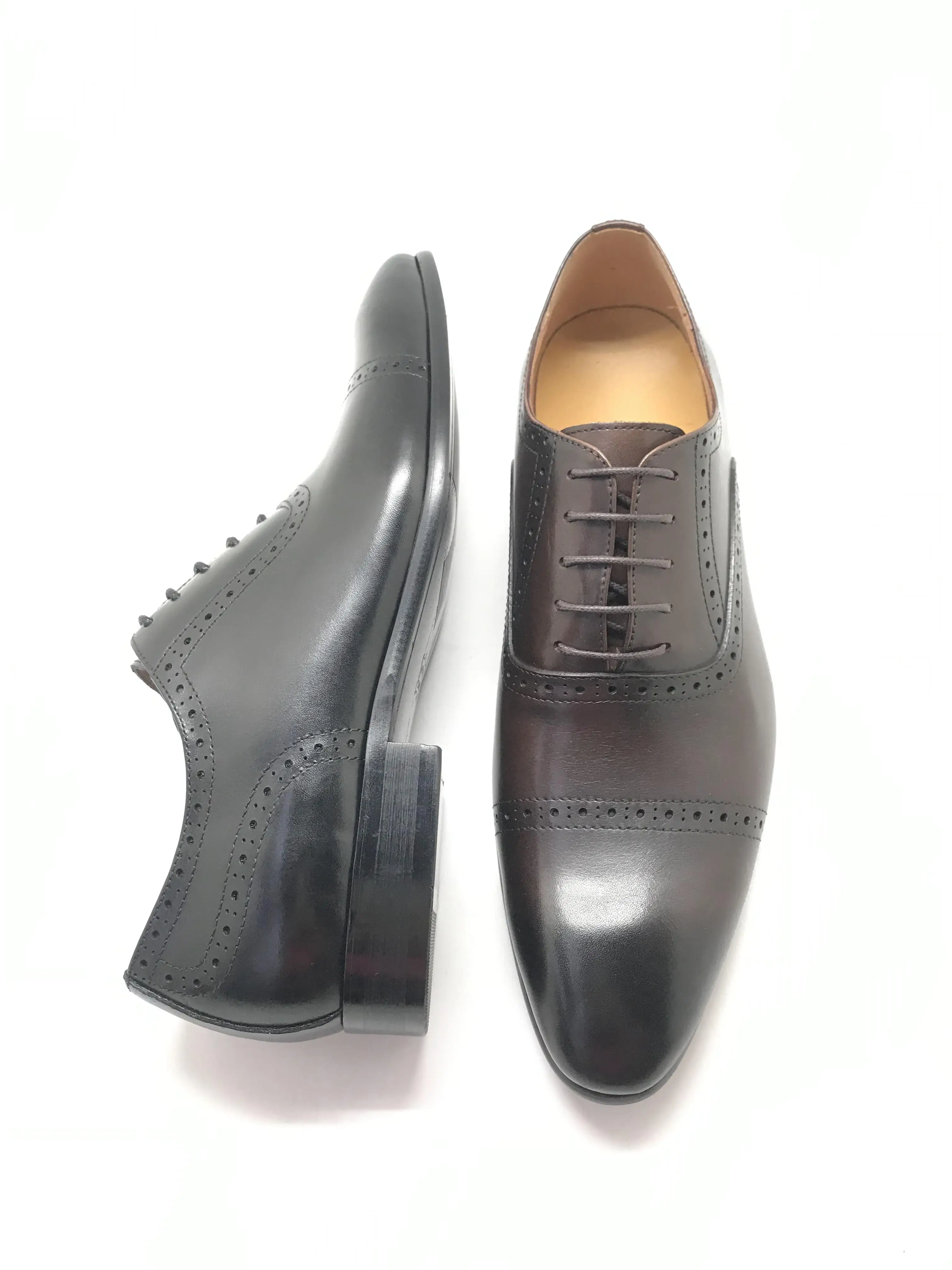 High Quality Original Formal Brown Leather Office Oxford Shoes For Men