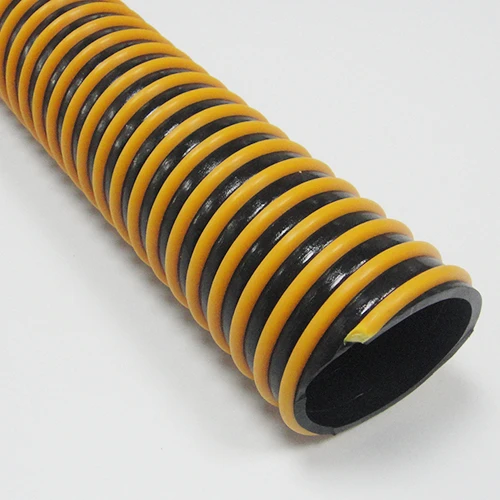 Flexible PVC Suction Hose Pipe Customized Large Diameter Water Hose Reinforced With Rigid PVC Helix Corrugated Suction Hose