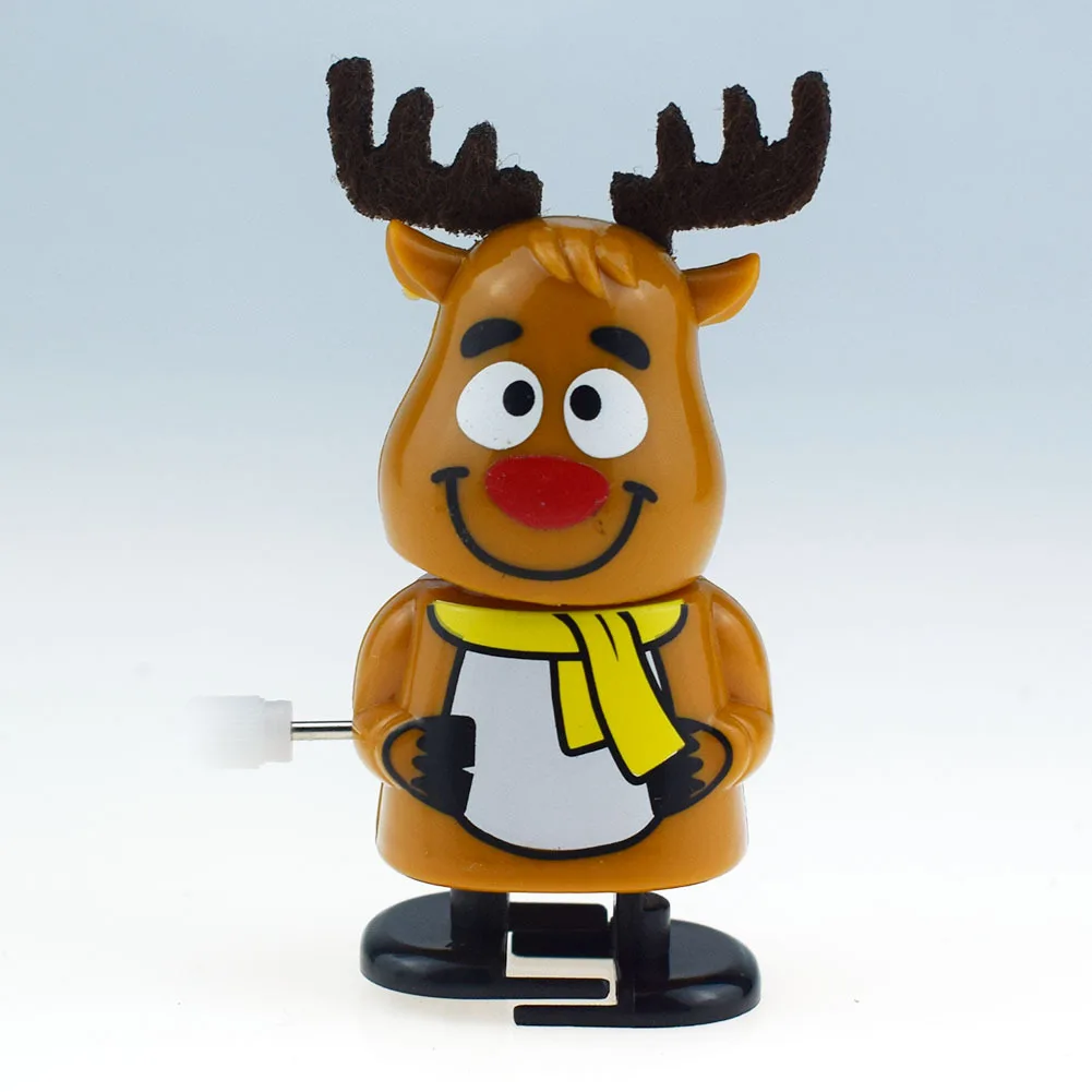 Cute Santa Claus Wind up Toys for Christmas Decoration Kids Funny Clockwork Spring Toys Children Mini Figure Windup Toys