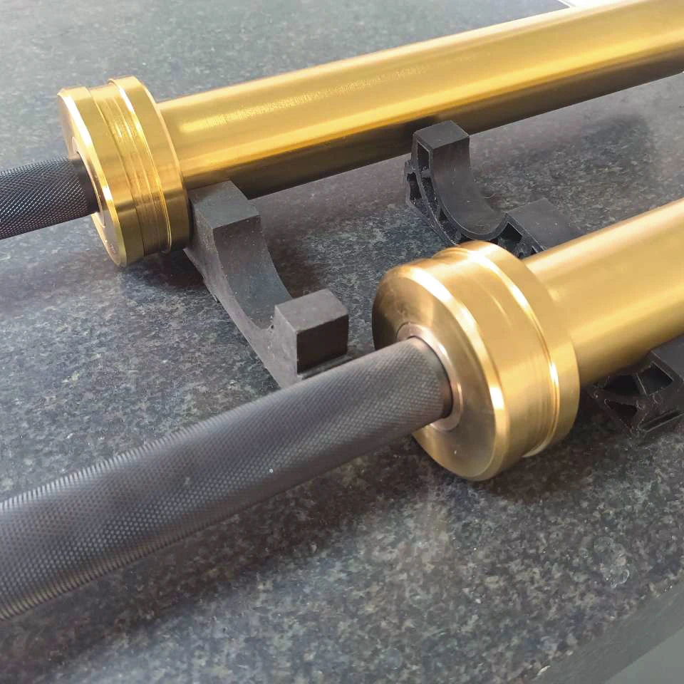 2.3m industrial  weight lifting color commercial gym ipf  27*2300mm bar gold barbell