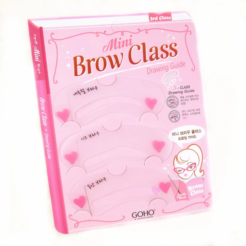 Wholesale Eyebrows Drawing Guide Card 3 Styles Reusable Eyebrow Shapes Stencil