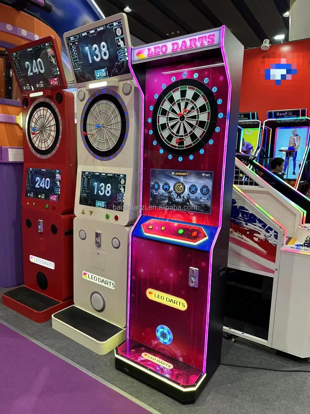 Leisure Entertainment Single Screen Dart Game Machine Electronic Coin Operated Dart Arcade Machine