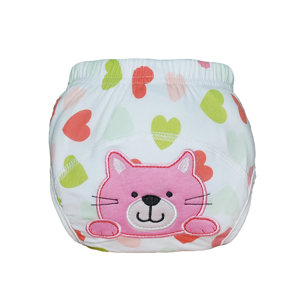 Cotton  Washable Baby  Training Diaper  Embroidered  Baby Potty Training Pants Underwear