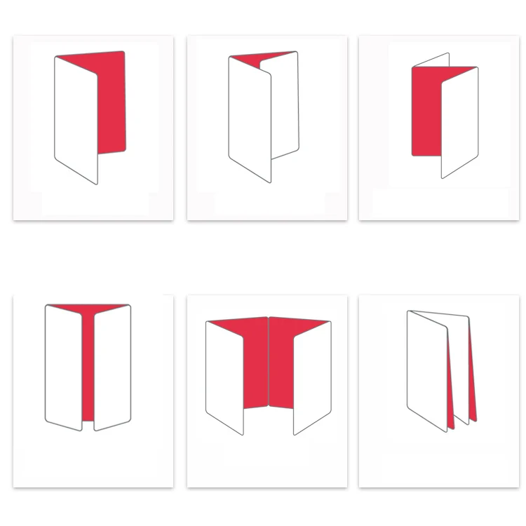 OEM Free Sample Book Printing Service Instructions Booklet Catalogue A5 Folding Leaflet Printing Glyer 3 Fold Brochure Printing